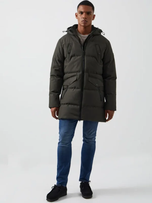 FRENCH CONNECTION Coats & Jackets<Puffer Parka Coat Khaki