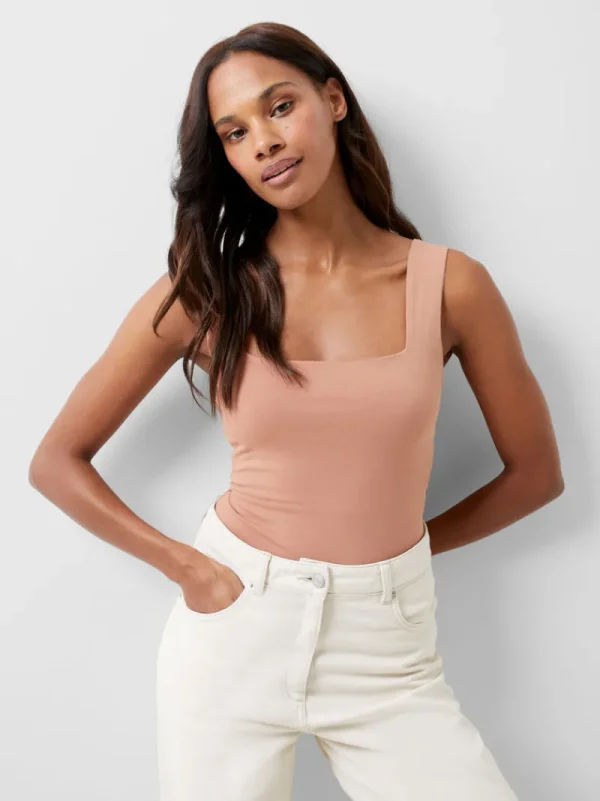 FRENCH CONNECTION Tops<Rallie Bodysuit MochaMousse