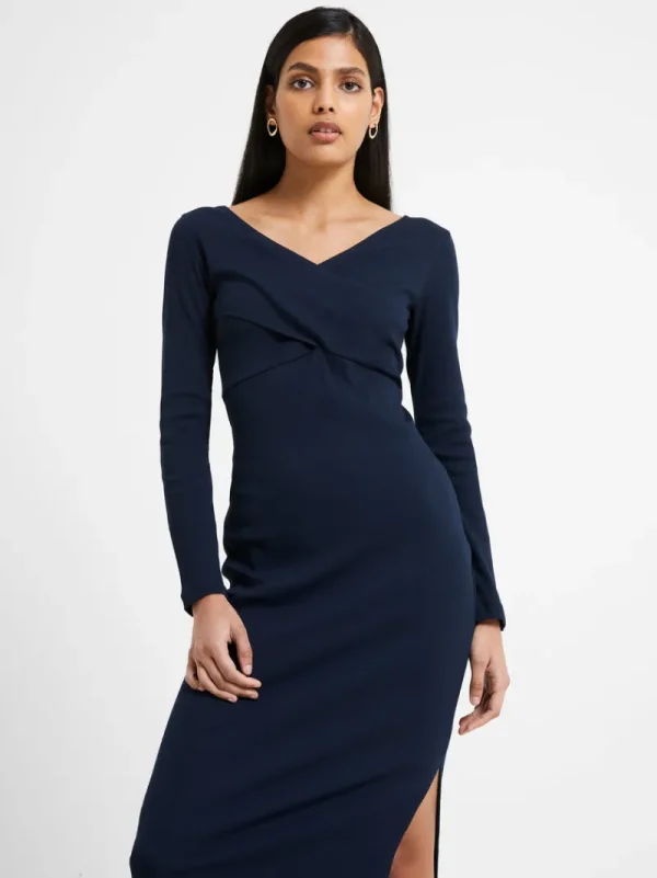 FRENCH CONNECTION Day Dresses<Rassia Rib Crossover Dress Marine