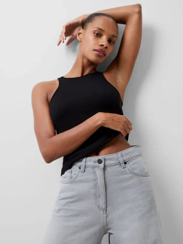 FRENCH CONNECTION Tops<Rassia Sheryle Ribbed Tank Top Black