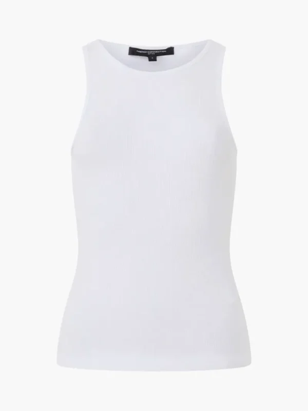 FRENCH CONNECTION Tops<Rassia Sheryle Ribbed Tank Top White