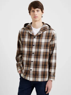 FRENCH CONNECTION Men's Shirts<Relaxed Hooded Check Shirt KangarooMulti