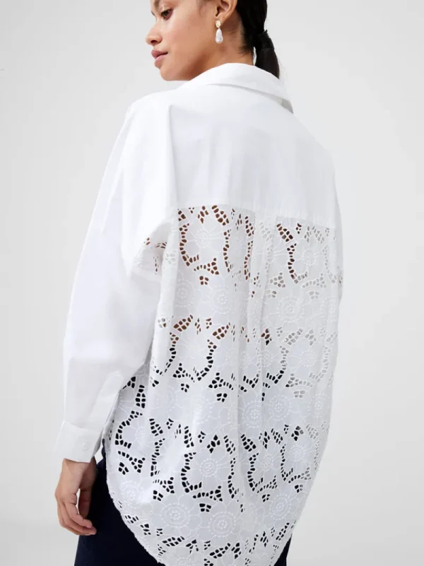 FRENCH CONNECTION Women's Shirts | Tops<Rhodes Anglaise Popover Shirt LinenWhite