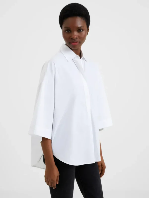 FRENCH CONNECTION Women's Shirts<Rhodes Poplin Popover Shirt LinenWhite
