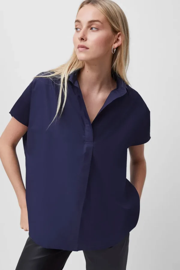 FRENCH CONNECTION Women's Shirts<Rhodes Poplin Sleeveless Popover Shirt Indigo