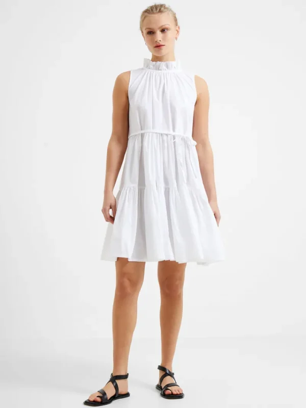 FRENCH CONNECTION Mini Dresses | Dresses | White Dresses<Rhodes Poplin Sleeveless Tiered Mini Dress LinenWhite