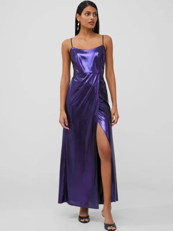 FRENCH CONNECTION Party Dresses | Dresses<Ronja Liquid Metal Strappy Slip Dress CobaltViolet