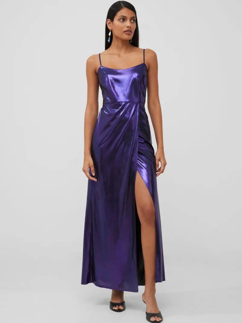 FRENCH CONNECTION Party Dresses | Dresses<Ronja Liquid Metal Strappy Slip Dress CobaltViolet