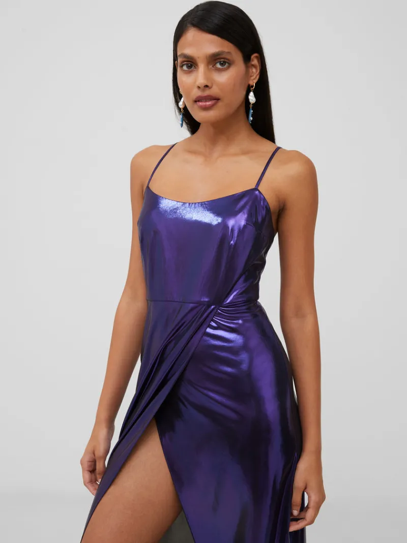 FRENCH CONNECTION Party Dresses | Dresses<Ronja Liquid Metal Strappy Slip Dress CobaltViolet
