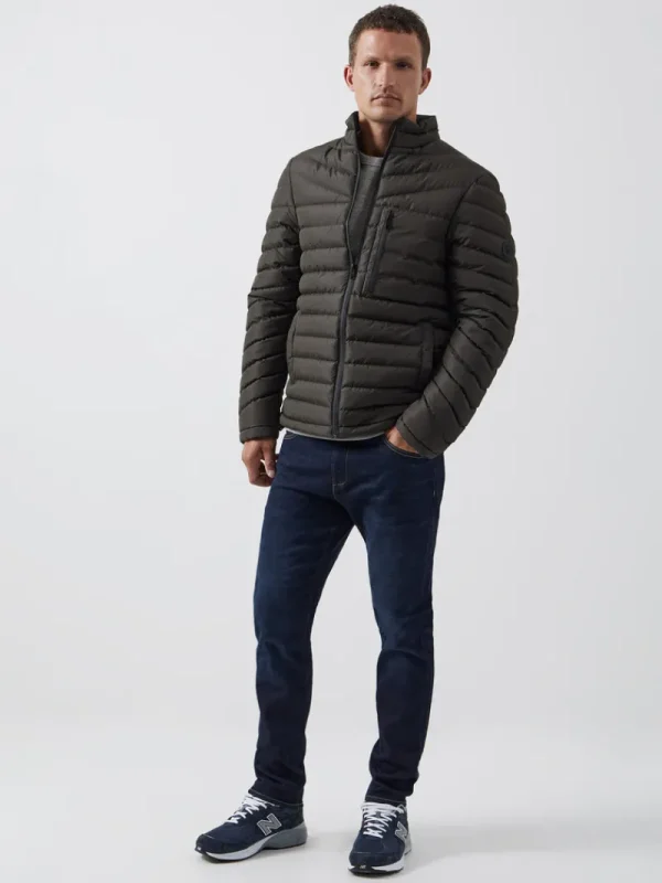 FRENCH CONNECTION Coats & Jackets<Row Funnel Neck Puffer Jacket Khaki