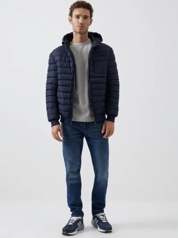 FRENCH CONNECTION Coats & Jackets<Row Hooded Puffer Jacket DarkNavy