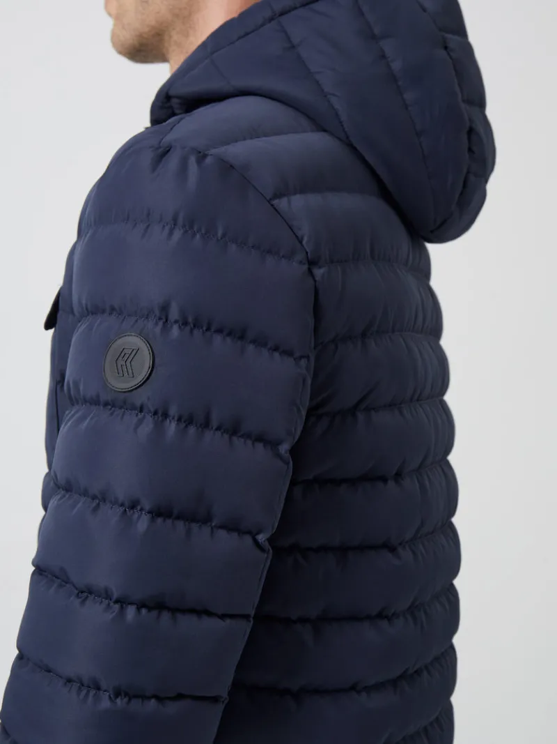 FRENCH CONNECTION Coats & Jackets<Row Hooded Puffer Jacket DarkNavy