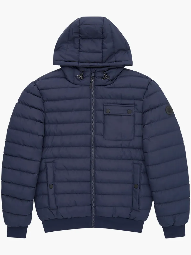FRENCH CONNECTION Coats & Jackets<Row Hooded Puffer Jacket DarkNavy