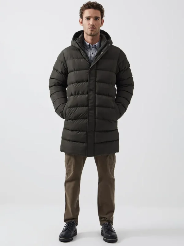 FRENCH CONNECTION Coats & Jackets<Row Hooded Puffer Parka Coat Khaki