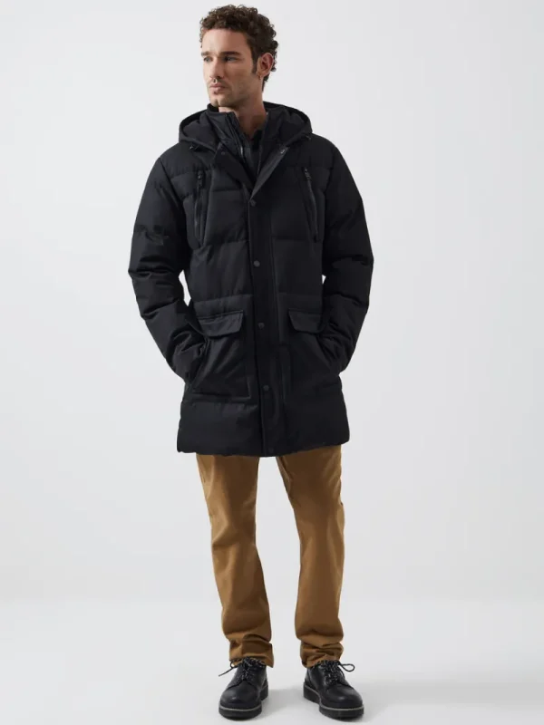 FRENCH CONNECTION Coats & Jackets<Row Layered Puffer Parka Coat Black