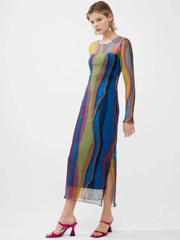 FRENCH CONNECTION Wedding Guest Dresses<Saskia Eydie Ruched Midaxi Dress BlueJewel