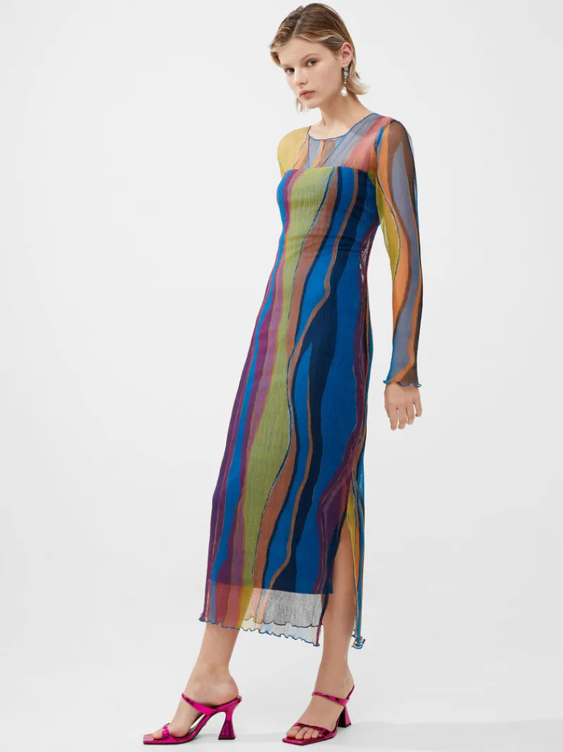 FRENCH CONNECTION Wedding Guest Dresses<Saskia Eydie Ruched Midaxi Dress BlueJewel