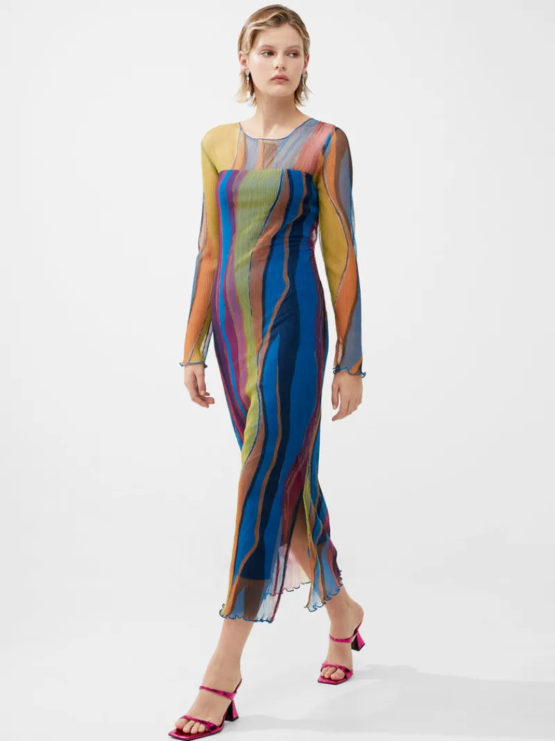 FRENCH CONNECTION Wedding Guest Dresses<Saskia Eydie Ruched Midaxi Dress BlueJewel