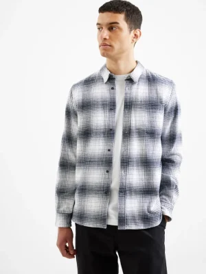 FRENCH CONNECTION Sale | Men's Shirts<Shadow Check Long Sleeve Shirt DarkNavy