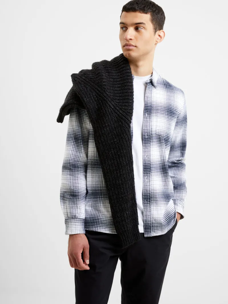 FRENCH CONNECTION Sale | Men's Shirts<Shadow Check Long Sleeve Shirt DarkNavy