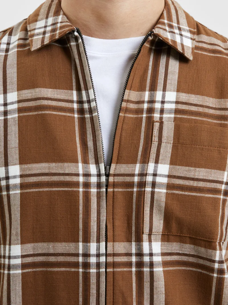 FRENCH CONNECTION Sale | Men's Shirts<Shadow Check Shirt SepiaMulti