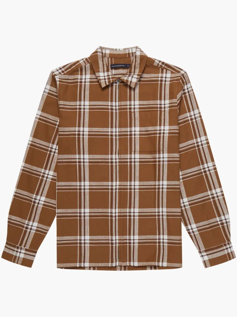 FRENCH CONNECTION Sale | Men's Shirts<Shadow Check Shirt SepiaMulti
