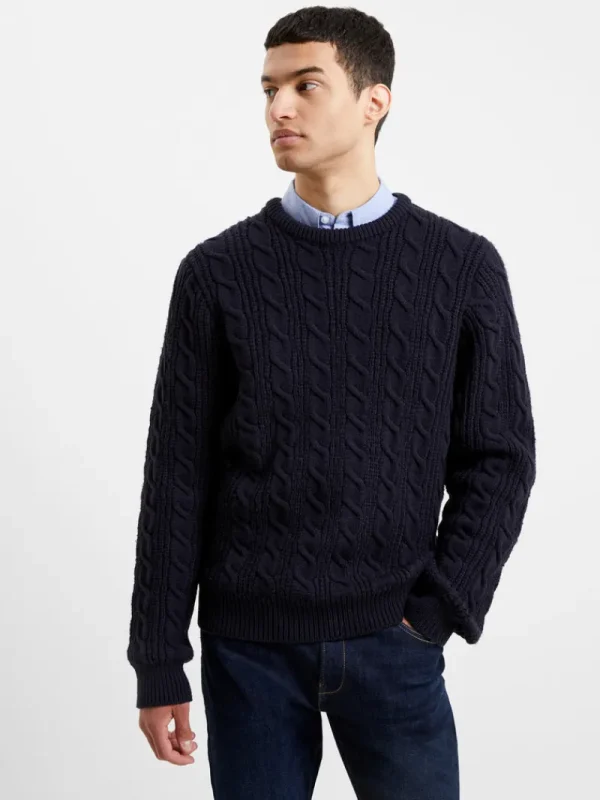 FRENCH CONNECTION Jumpers & Cardigans<Soft Cable Knit Crew Neck Jumper DarkNavy
