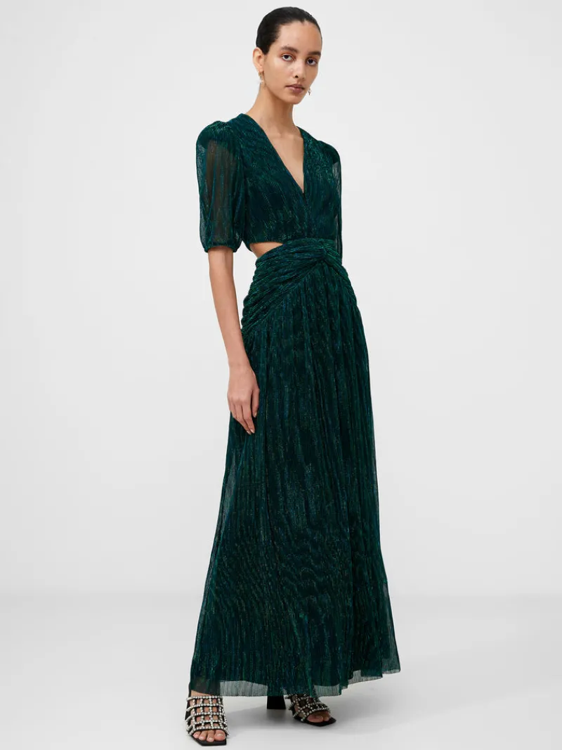FRENCH CONNECTION Party Dresses | Wedding Guest Dresses<Sparkle Cut Out Maxi Dress DarkGreen