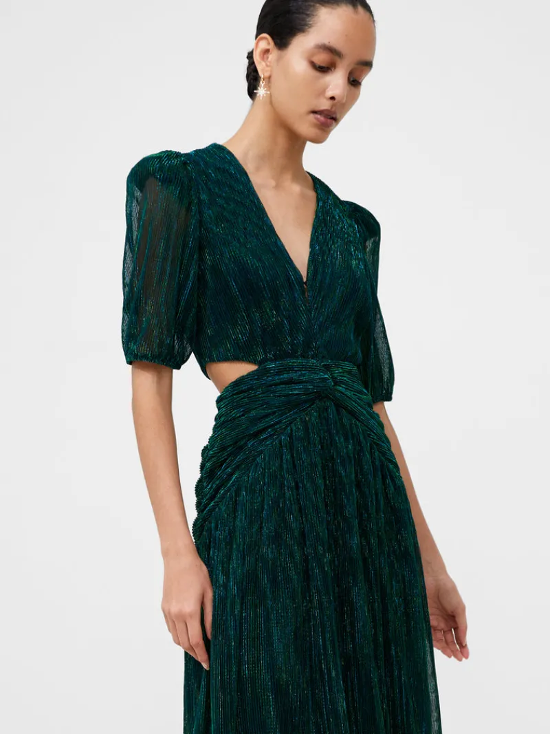 FRENCH CONNECTION Party Dresses | Wedding Guest Dresses<Sparkle Cut Out Maxi Dress DarkGreen