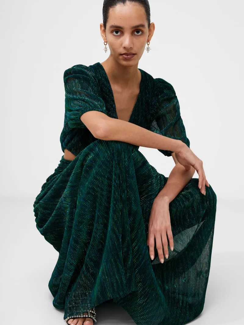 FRENCH CONNECTION Party Dresses | Wedding Guest Dresses<Sparkle Cut Out Maxi Dress DarkGreen