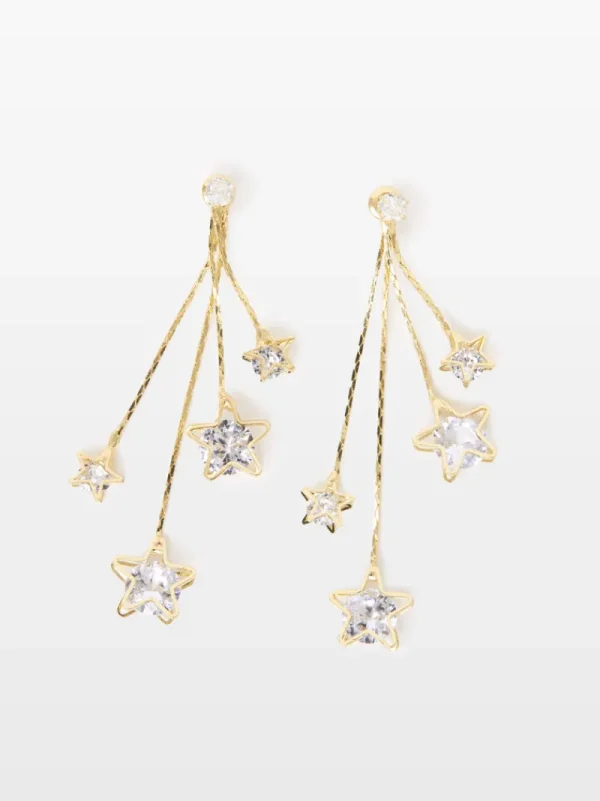 FRENCH CONNECTION Jewellery<Star Diamante Cascade Earrings Gold