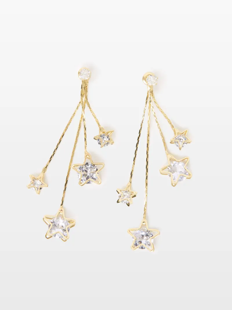 FRENCH CONNECTION Jewellery<Star Diamante Cascade Earrings Gold