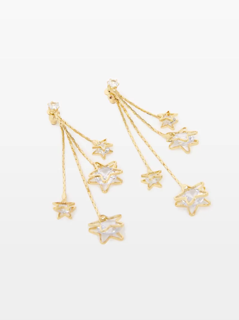 FRENCH CONNECTION Jewellery<Star Diamante Cascade Earrings Gold