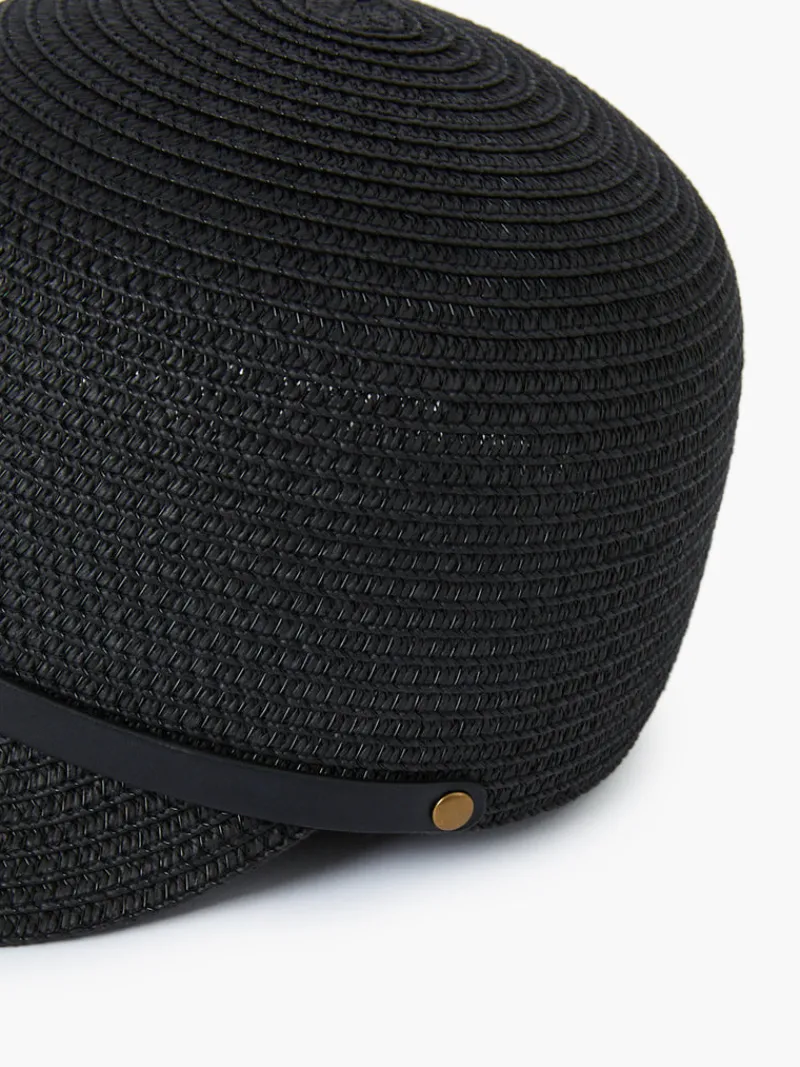 FRENCH CONNECTION Hats<Straw Baseball Cap Black