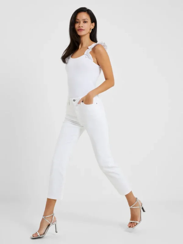 FRENCH CONNECTION Jeans | Women's Trousers<Stretch Slim Straight Cigarette Ankle Length Jeans White