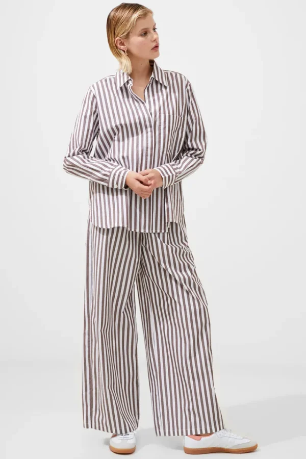 FRENCH CONNECTION Sale | Co-ords<Stripe Poplin Popover Shirt Brown/WhiteStripe