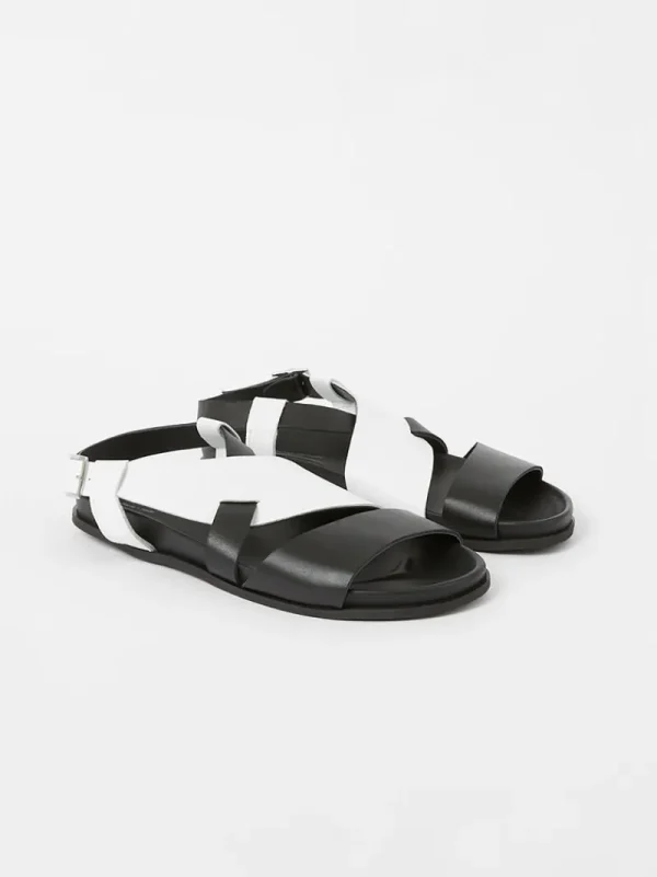 FRENCH CONNECTION Shoes<S+W x Branca Asymmetric Footbed Sandals Monochrome