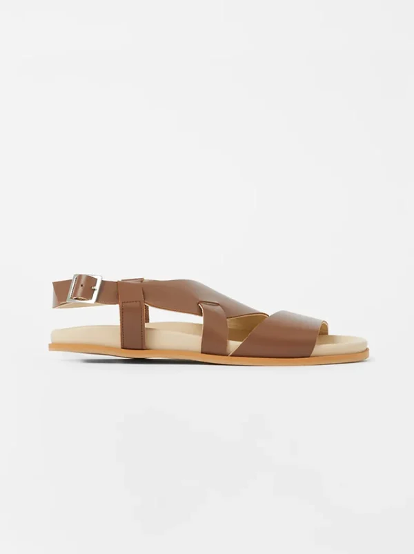 FRENCH CONNECTION Shoes<S+W x Branca Asymmetric Footbed Sandals Brown