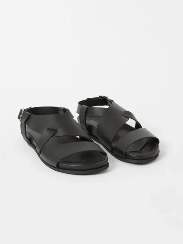 FRENCH CONNECTION Shoes<S+W x Branca Asymmetric Footbed Sandals Black