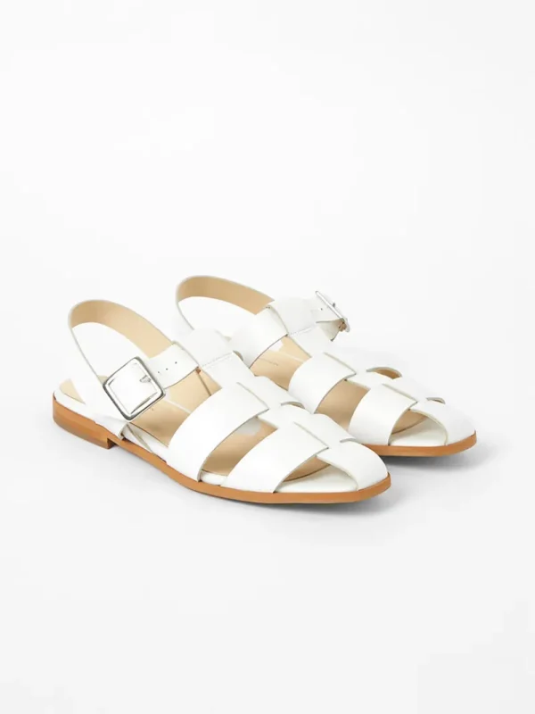 FRENCH CONNECTION Shoes<S+W x Luisa Fisherman Caged Sandals White