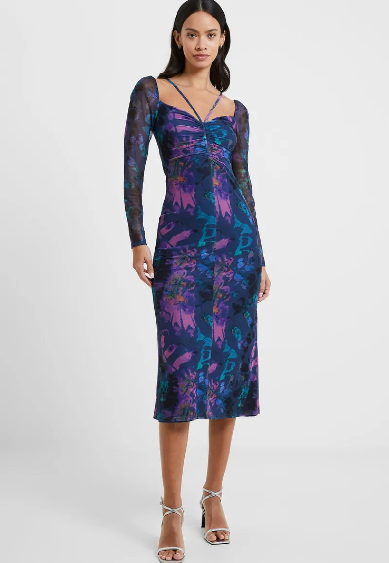 FRENCH CONNECTION Sale<Toni Mesh Gabriela Dress BlueDepths