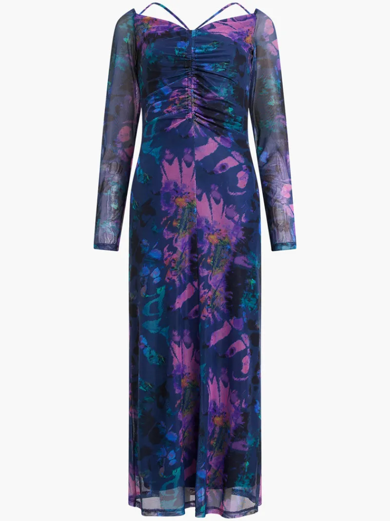 FRENCH CONNECTION Sale<Toni Mesh Gabriela Dress BlueDepths