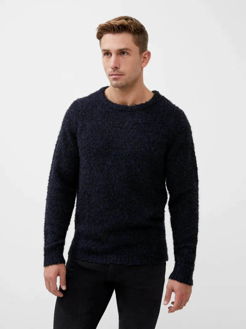 FRENCH CONNECTION Sale | Jumpers & Cardigans<Twisted Boucle Crew Neck Jumper DarkNavy