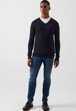 FRENCH CONNECTION Jumpers & Cardigans<V-Neck Knit Jumper Black