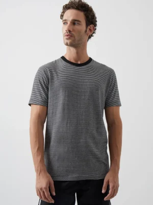 FRENCH CONNECTION T-Shirts & Polo Shirts<Whinfell Jersey Stripe T Shirt Black/Gray
