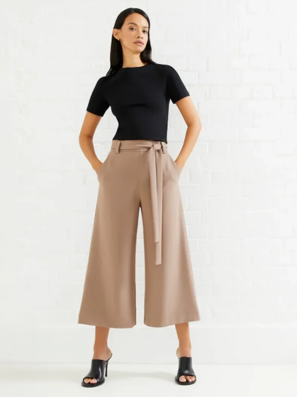 FRENCH CONNECTION Women's Trousers<Whisper Belted Culottes MochaMousse