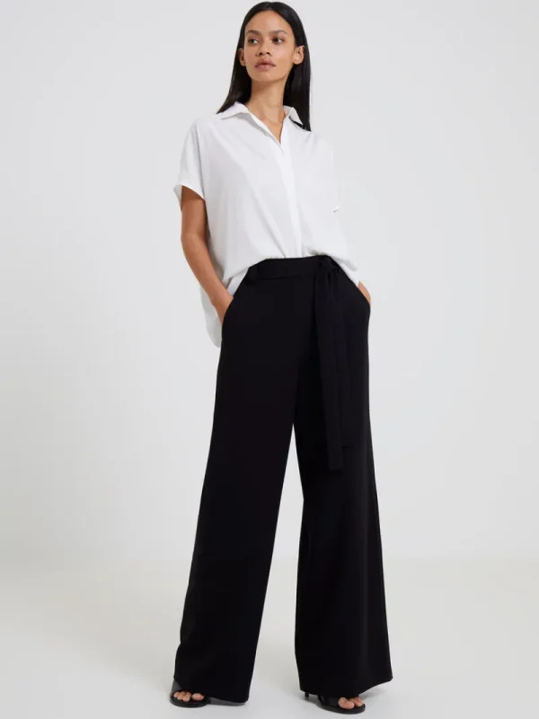 FRENCH CONNECTION Women's Trousers<Whisper Belted Palazzo Trousers Black