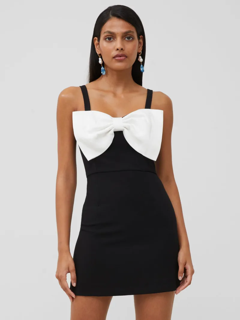 FRENCH CONNECTION Party Dresses | Mini Dresses | Black Dresses | Dresses<Whisper Bow Strappy Mini Dress 90 WinterWhite/Blackout