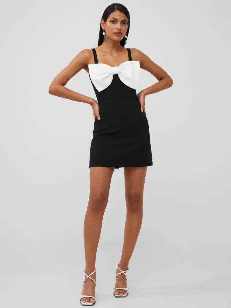 FRENCH CONNECTION Party Dresses | Mini Dresses | Black Dresses | Dresses<Whisper Bow Strappy Mini Dress 90 WinterWhite/Blackout