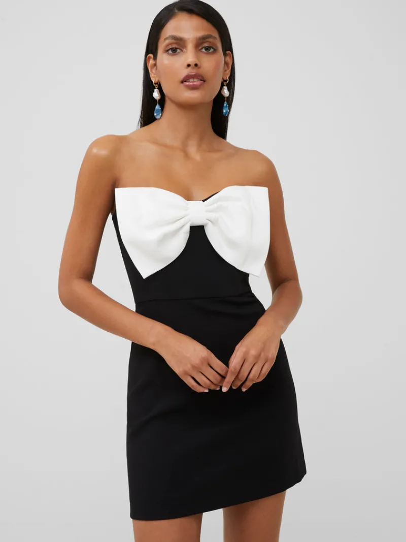 FRENCH CONNECTION Party Dresses | Mini Dresses | Black Dresses | Dresses<Whisper Bow Strappy Mini Dress 90 WinterWhite/Blackout